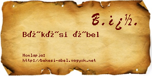 Békési Ábel névjegykártya